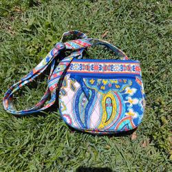 VERA BRADLEY Little Flap Hipster Crossbody & NEW - Blue Marina Paisley