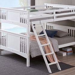 Brand New White Full Over Full Bunk Bed
