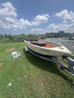 17ft aluminum boat with 90hp Johnson saltwater edition