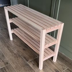 NEW SHOE RACK Immediately Available - Custom Made - High Quality Craftsmanship - Solid Wood - Beautiful & Perfect for Storage or Display - $60!