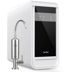 SimPure Q3-600T Reverse Osmosis System, 600 GPD Under Sink RO Water Filtration with T33 Faucet, 8 St