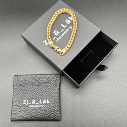8 Inches 6mm Franco Bracelet Yellow Plated Gold