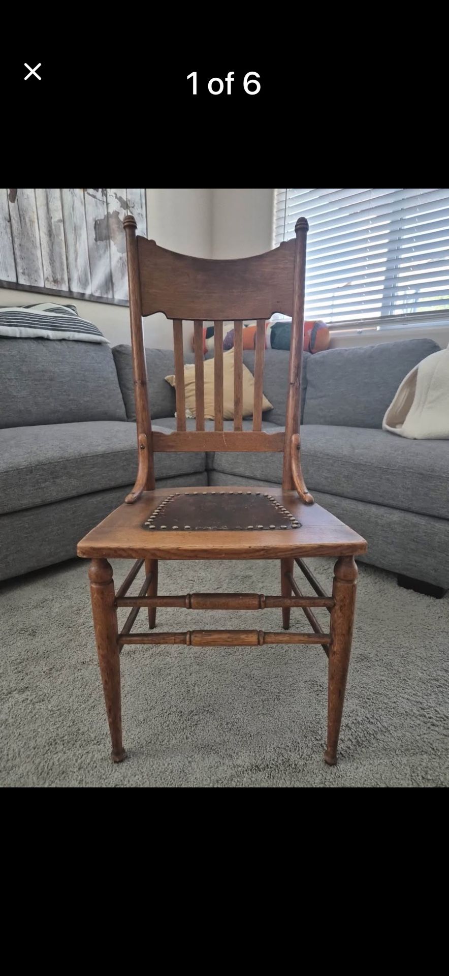 Antique Mission-Style Oak Side Chair - Buckeye Chair Co.