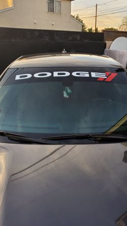 Dodge sunstrip vinyl wrap banner for car stickers
