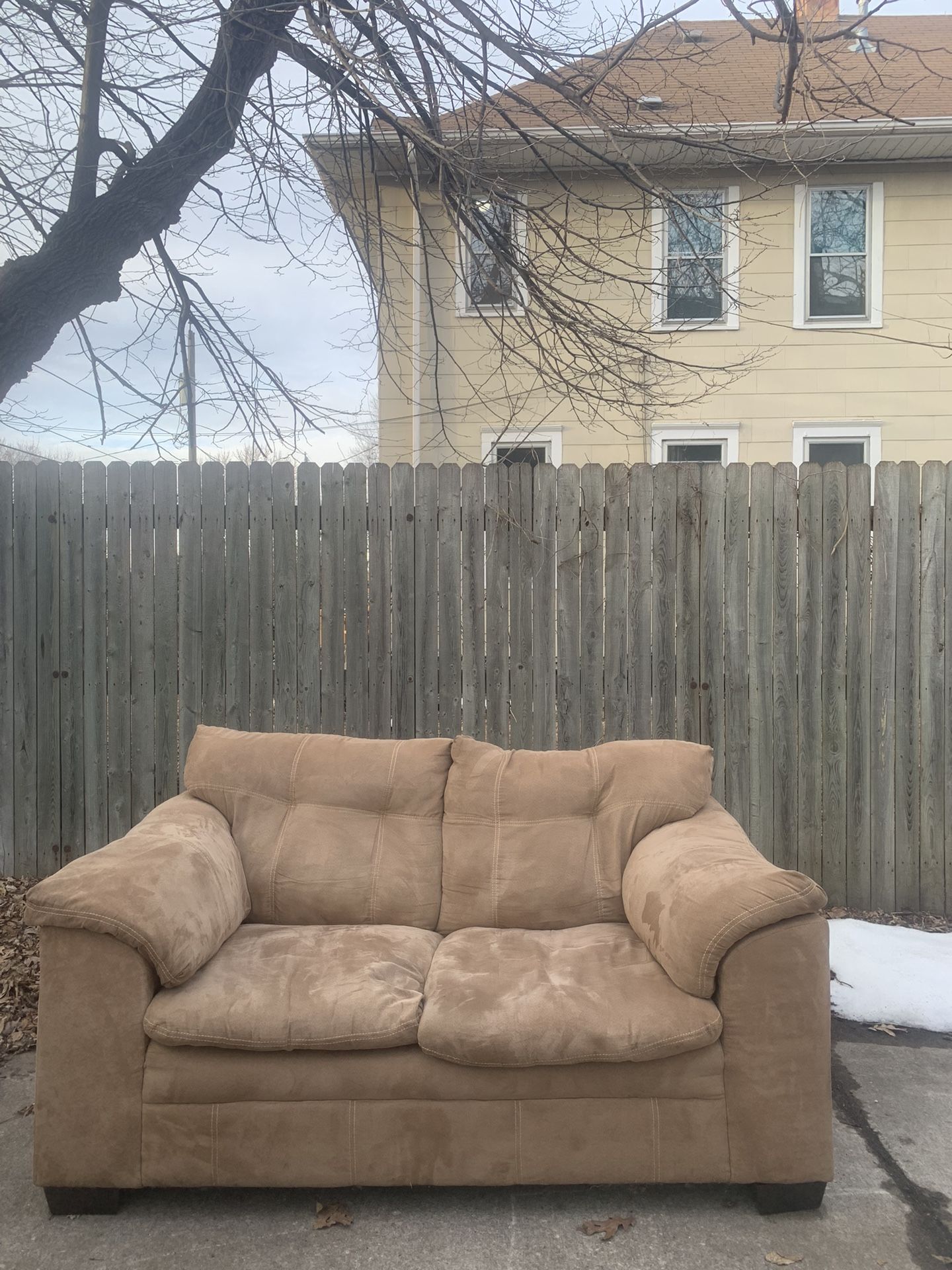 Brown 2 Seat Love Seat