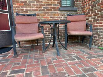 Patio set (  seat for two ) Frosted glass table
