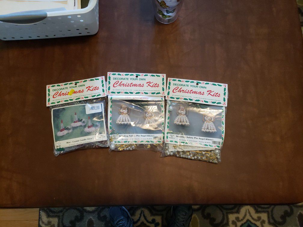 3 Vintage Christmas Beading Kits