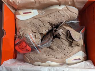 JORDAN VI (6) Travis Scott British Khaki 4 M/ 5.5WMN Cactus Jack