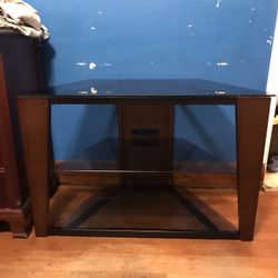 Metal And Glass Corner Tv Stand  In Good Condition 