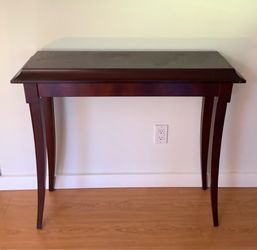 Vintage Dark Wood Console Table – 36”W x 13”D x 33”H    $30. OBO