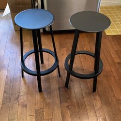 Hay Revolver Stools 2x Bar Height Black 