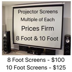 8 & 10 Foot Projector Screens