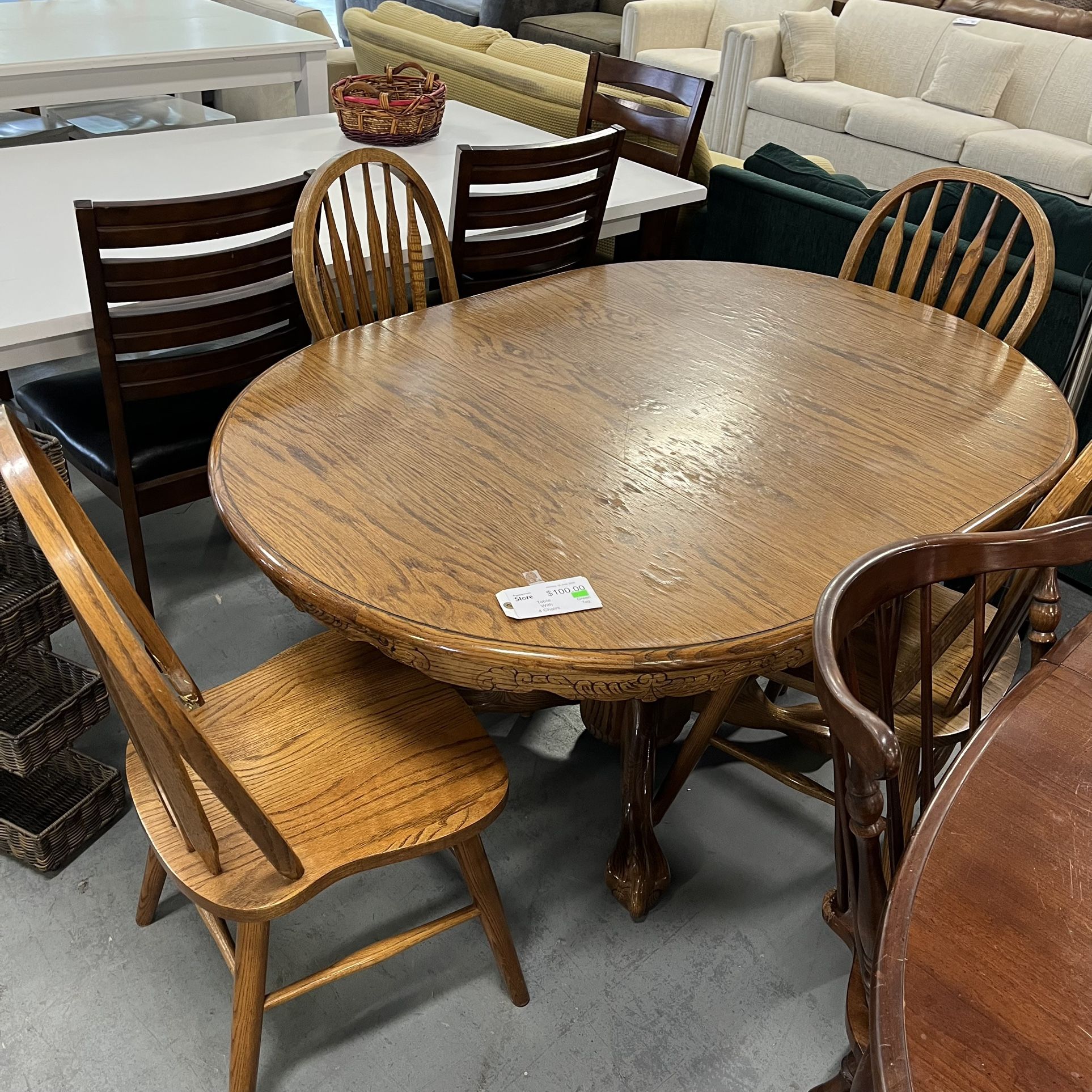 Oval Dining table And Chairs Set (in Store)