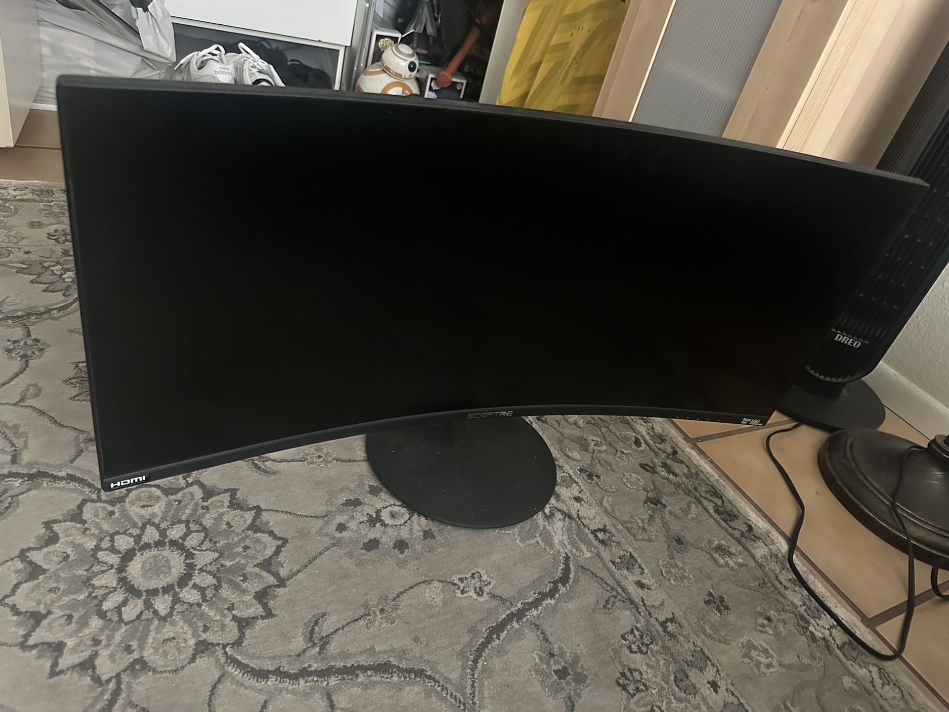 Sceptre 34-inch Curved UltraWide 21: 9 Creative LED Monitor 2560x1080 Frameless HDMI DisplayPort Up to 100Hz, Machine Black 2020 (C345W-2560UN)
