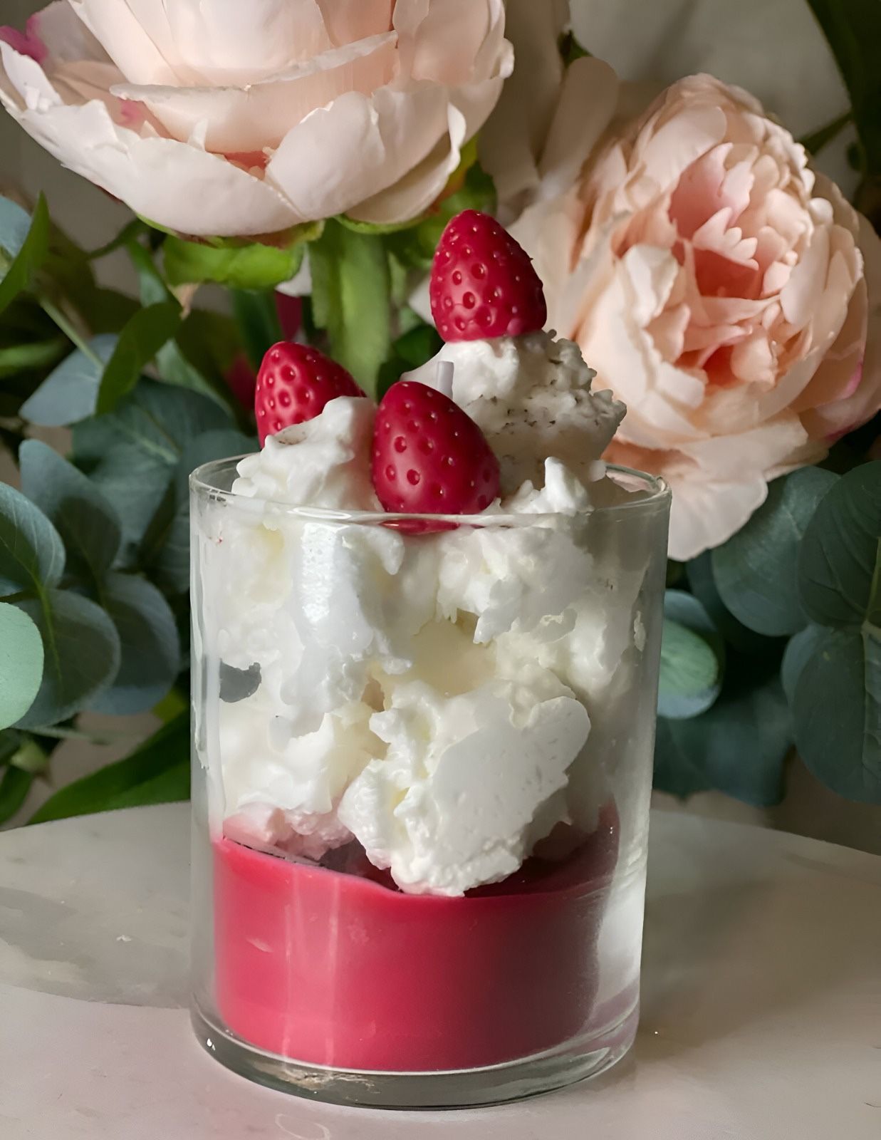 Strawberry Swirl Delight Candle