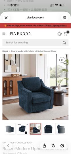 Reane Modern Upholstered Swivel Accent Chair