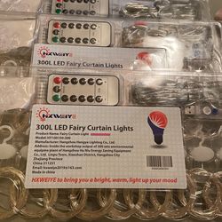 LED Curtain Lights Pink 