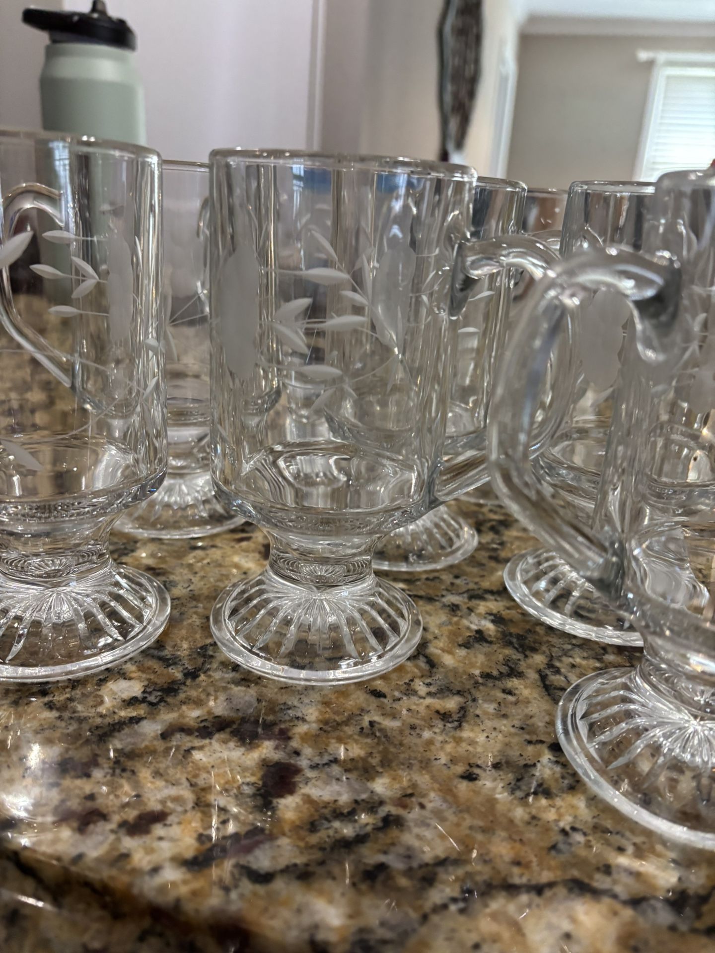 Set Of 10 Crystal Coffee Mugs