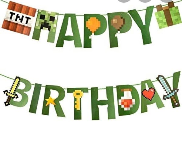new minecraft happy birthday banner for sale in whittier ca offerup