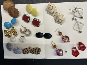 14 Pairs Of pierced earrings (all) for $5 OBO