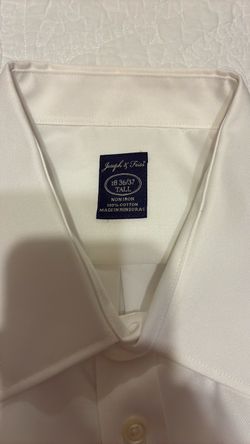 $25- Men’s New Joseph & Feiss White Dress Shirt 18 36/37 Tall