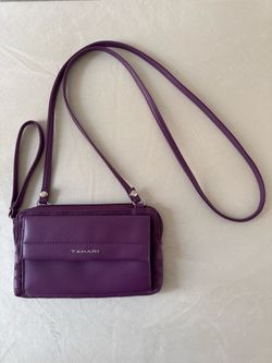 TAHARI Purple Crossbody Wallet Bag – Like New