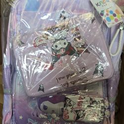 Kuromi Backpack w/ Accessories (New)