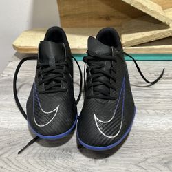 Nike Mercurial Vapor 15 Soccer Cleats DJ5963-040 Men's 7.5 Club FG/MG Black Blue