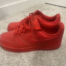 Red Air Force 1s Size 12