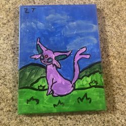 Diy hand painted espeon painting