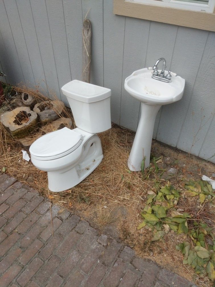 Kohler Toilet And Pedestal Sink