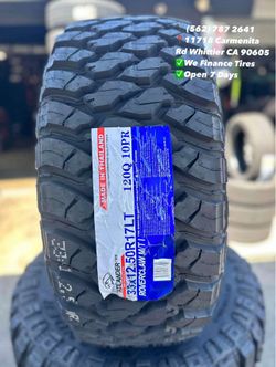 33x12.50R17 LT ATLANDER MUD TERRAIN New Set of Tires Installed and Balanced Set de Llantas Nuevas Instaladas y Balanceadas