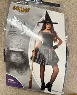 Girls black witch costume