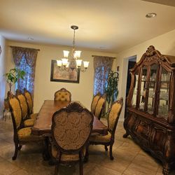 Dinning table and china cabinet