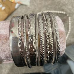 Silver bangles