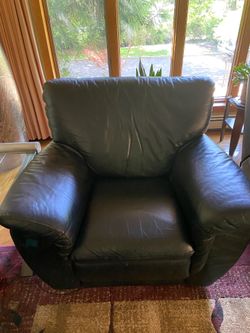 Moving Sale - Black Leather Armchair