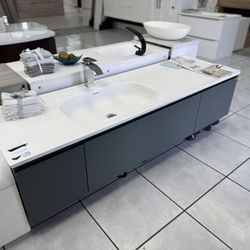 65” Floating MDF Single Sink Vanity