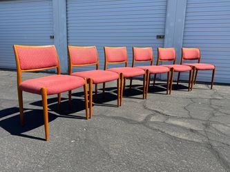Set of 6 Original J.L. Møller Model 80 Danish Teak Dining Chairs