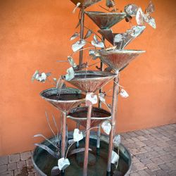 Large Artisan-crafted Copper Fountain