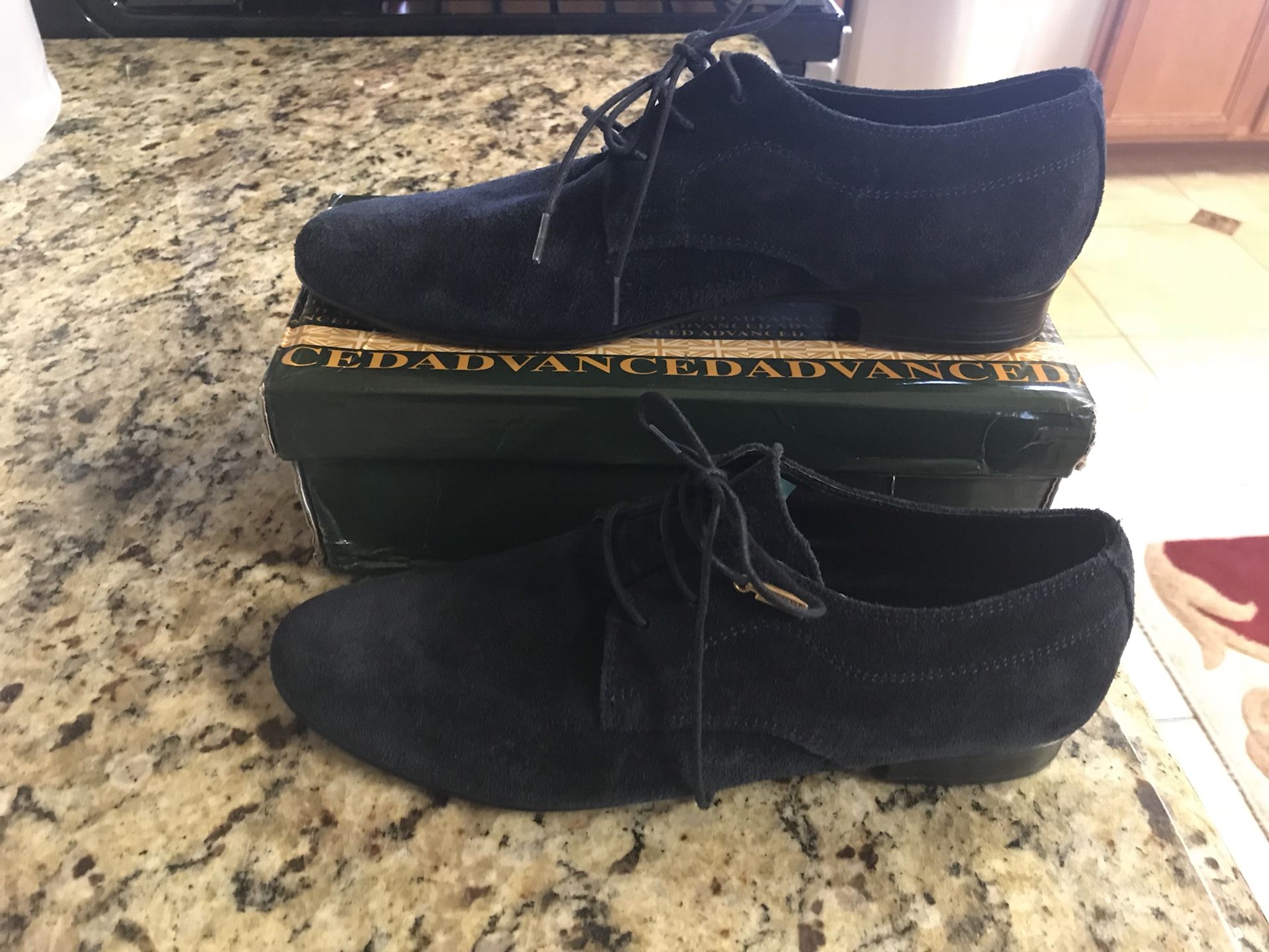 Blue velvet shoes for boy size