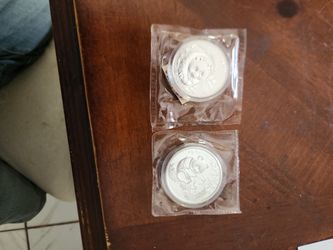1994 And 2003 1 OZ Silver Panda Capsule In Plastic Sealled Mint