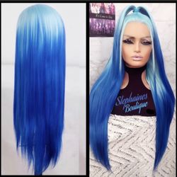 Human Hair Blended Lace Front Wig 