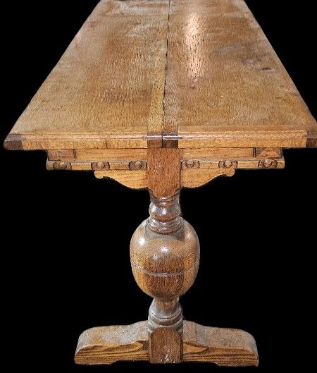 Extending Antique Dining Table, 17th Century Refectory Taste, English Circa 1900