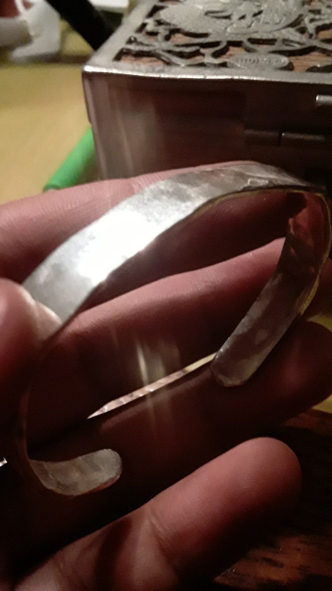 Fine silver cuff bracelet