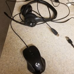 LOGITECH GAMING MOUSE & HEADSET 