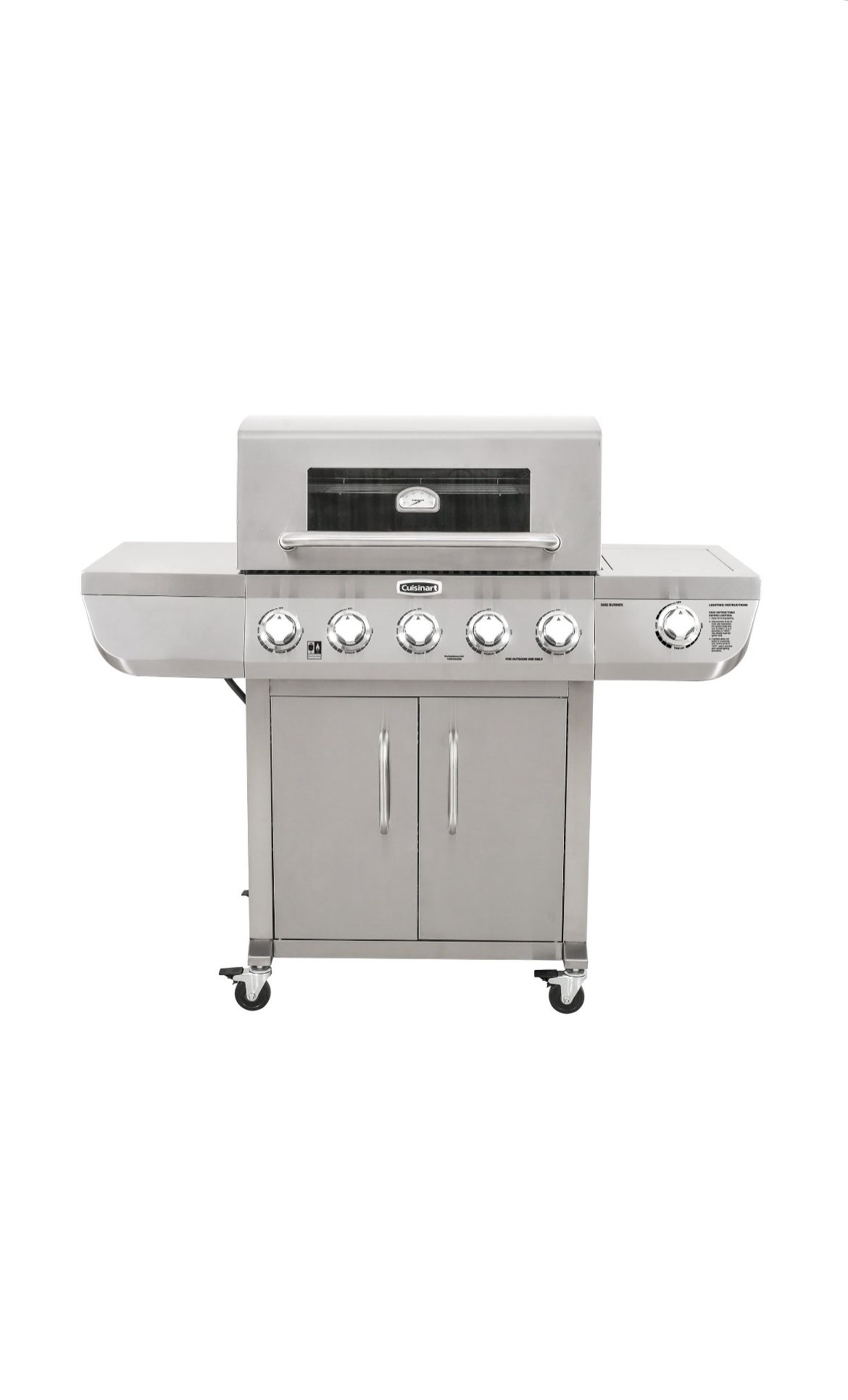 Cuisinart 5-Burner Dual Fuel Gas Grill (Propane/Natural Gas) - Parrilla de gas de combustible dual de 5 quemadores