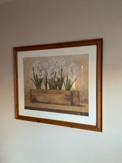Gorgeous flowers wall decor framed like new  make offer and check my listing