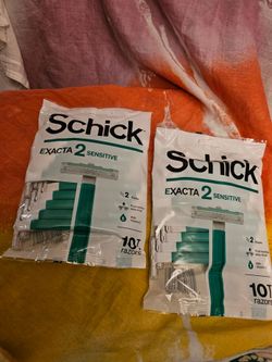 Schick Exacta 2 Sensitive Disposable Razors - Twin Blade, 10 Pack - Brand New