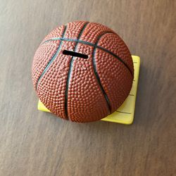 Ceramic Basketball Bank 5” diameter