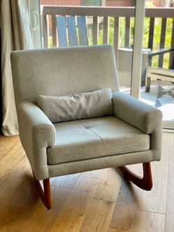 Modern Upholstered Rocking Chair / Nursery Glider – Excellent Condition